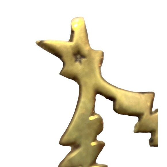 Vtg Solid Brass Christmas Tree Bell Made in India 5" Tall - Picture 4 of 5